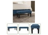The Living Store Panca Blu Scuro 70X30X30 Cm In Velluto