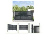 The Living Store Cancello Da Giardino Antracite 300X200 Cm In Acciaio