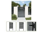 The Living Store Cancello Da Giardino Antracite 105X175 Cm In Acciaio