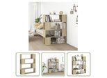 The Living Store Libreria Divisorio Per Ambienti Rovere Sonoma 100X24X124 Cm