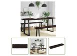 The Living Store Piano Del Tavolo 180X50X(2-6) Cm In Legno Massiccio Trattato Bordo Albero