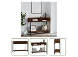 The Living Store Tavolo Consolle Look Rovere Marrone 100X30,5X75 Cm Materiale A Base Di Legno