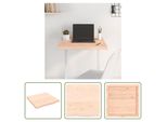 The Living Store Piano Del Tavolo 60X60X(2-4) Cm In Rovere Massiccio Non Trattato