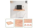 The Living Store Piano Del Tavolo Marrone Chiaro 60X60X2 Cm In Legno Massiccio Di Rovere Trattato