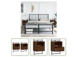 The Living Store Comodini Da Parete 2 Pz. Rovere Marrone 40X30X61 Cm Materiale A Base Di Legno