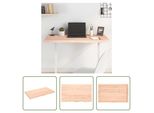 The Living Store Piano Del Tavolo 100X60X(2-4) Cm In Rovere Massiccio Non Trattato