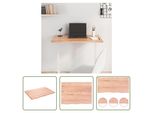 The Living Store Piano Del Tavolo Marrone Chiaro 80X60X2 Cm In Legno Massiccio Di Rovere Trattato