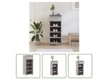 The Living Store Scarpiera Grey Sonoma 40X36X105 Cm Materiale Legno