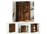 The Living Store Libreria In Rovere Fumé 82,5X30,5X115 Cm Materiale In Legno