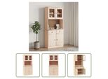 The Living Store Credenza Alta 77X35X165 Cm Massivholz Kiefer