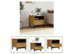 The Living Store Tavolino Flam 50X50X50 Cm In Legno Di Pino Massiccio