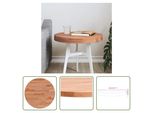The Living Store Piano D'appoggio Ø40X4 Cm Rotondo In Legno Massiccio Di Faggio