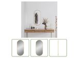 The Living Store Specchio Da Parete Golden 80X35 Cm Ovale
