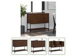 The Living Store Credenza Look Rovere Marrone 100X36X85 Cm Materiale Legno
