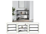 The Living Store Tavolo Consolle Nero 100X22,5X75 Cm In Materiale Ligneo