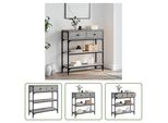The Living Store Tavolo Consolle Grigio Sonoma 72,5X25X75 Cm In Materiale Ligneo