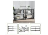 The Living Store Consolle Grigia Sonoma 150X29X75 Cm Materiale A Base Di Legno