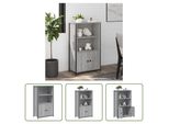 The Living Store Credenza Grey Sonoma 62X32X103,5 Cm Materiale A Base Di Legno