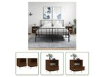 The Living Store Comodini 2 Pz. Aspetto Rovere Marrone 40X35X50 Cm Materiale A Base Di Legno