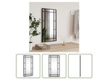The Living Store Specchio Da Parete Nero 30X60 Cm Rettangolare In Ferro