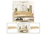 The Living Store Divano Letto A 2 Posti Con 2 Cuscini In Velluto Crema