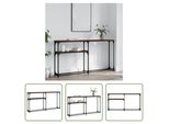 The Living Store Tavolo Consolle Look Rovere Marrone 145X22,5X75 Cm Materiale In Legno