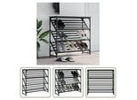 The Living Store Scarpiera Nera 90X30X85 Cm In Materiale Ligneo