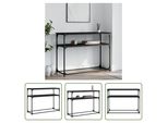 The Living Store Tavolo Consolle Nero 100X35,5X75 Cm In Materiale Ligneo