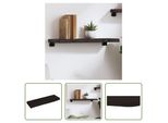 The Living Store Mensola A Muro Marrone Scuro 60X20X4 Cm In Legno Massiccio Trattato Con Rovere