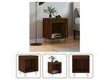 The Living Store Comodino Look Rovere Marrone 40X35X50 Cm Materiale Legno