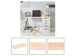 The Living Store Piano Del Tavolo 120X60X(2-4) Cm In Rovere Massiccio Non Trattato