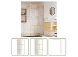 The Living Store Schermo Doccia Per Cabina Doccia Esg In Vetro Trasparente Golden 100X195Cm