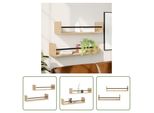 The Living Store Mensole A Muro Con Aste 2 Pz. Rovere Sonoma 60X16X14 Cm