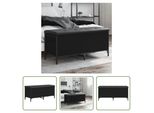 The Living Store Panca Con Contenitore Nero 102X42X45 Cm Materiale A Base Di Legno
