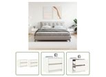 The Living Store Comodini 2 Pz. Bianco 40X31X35,5 Cm In Legno Di Pino Massiccio