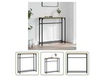 The Living Store Tavolo Consolle Rovere Sonoma 75X19,5X75 Cm Materiale In Legno