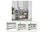 The Living Store Consolle Grigia Sonoma 100X25X75 Cm In Materiale Ligneo