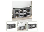 The Living Store Panca Per Scarpe In Cemento Grigio 102X32X50 Cm Materiale A Base Di Legno