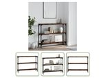 The Living Store Tavolo Consolle In Rovere Fumé 100X22,5X75 Cm Materiale In Legno