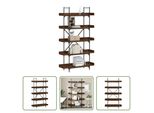 The Living Store Libreria 5 Ripiani Effetto Rovere Marrone 100X33X180,5 Cm