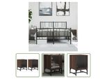 The Living Store Comodini Con Ante In Vetro 2 Pz. Aspetto Rovere Marrone 35X37X50 Cm