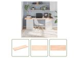 The Living Store Piano Del Tavolo 180X60X(2-6) Cm In Rovere Massiccio Non Trattato