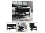 The Living Store Panca Per Scarpe Nera 62X42X45 Cm Materiale A Base Di Legno