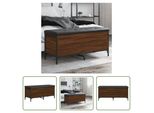 The Living Store Panca Con Contenitore Rovere Marrone 102X42X45 Cm Materiale In Legno