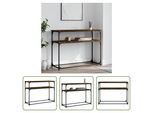 The Living Store Tavolo Consolle In Rovere Fumé 100X35,5X75 Cm Materiale In Legno