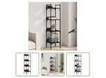 The Living Store Libreria A 4 Ripiani Effetto Rovere Marrone 35X30X138,5 Cm