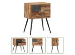 The Living Store Comodino 47X31,5X60 Cm In Legno Massiccio Teak