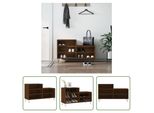 The Living Store Scarpiera Marrone Effetto Rovere 102X36X60 Cm Materiale In Legno