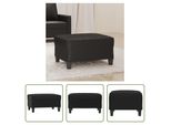 The Living Store Sgabello Nero 70X55X41 Cm In Pelle Finta
