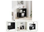 The Living Store Libreria Nera 72X28X77,5 Cm Materiale A Base Di Legno